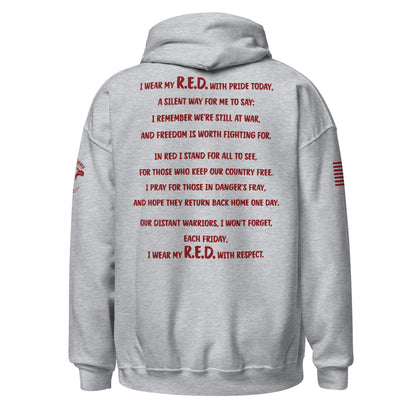 Unisex Hoodie "in R.E.D. we stand"