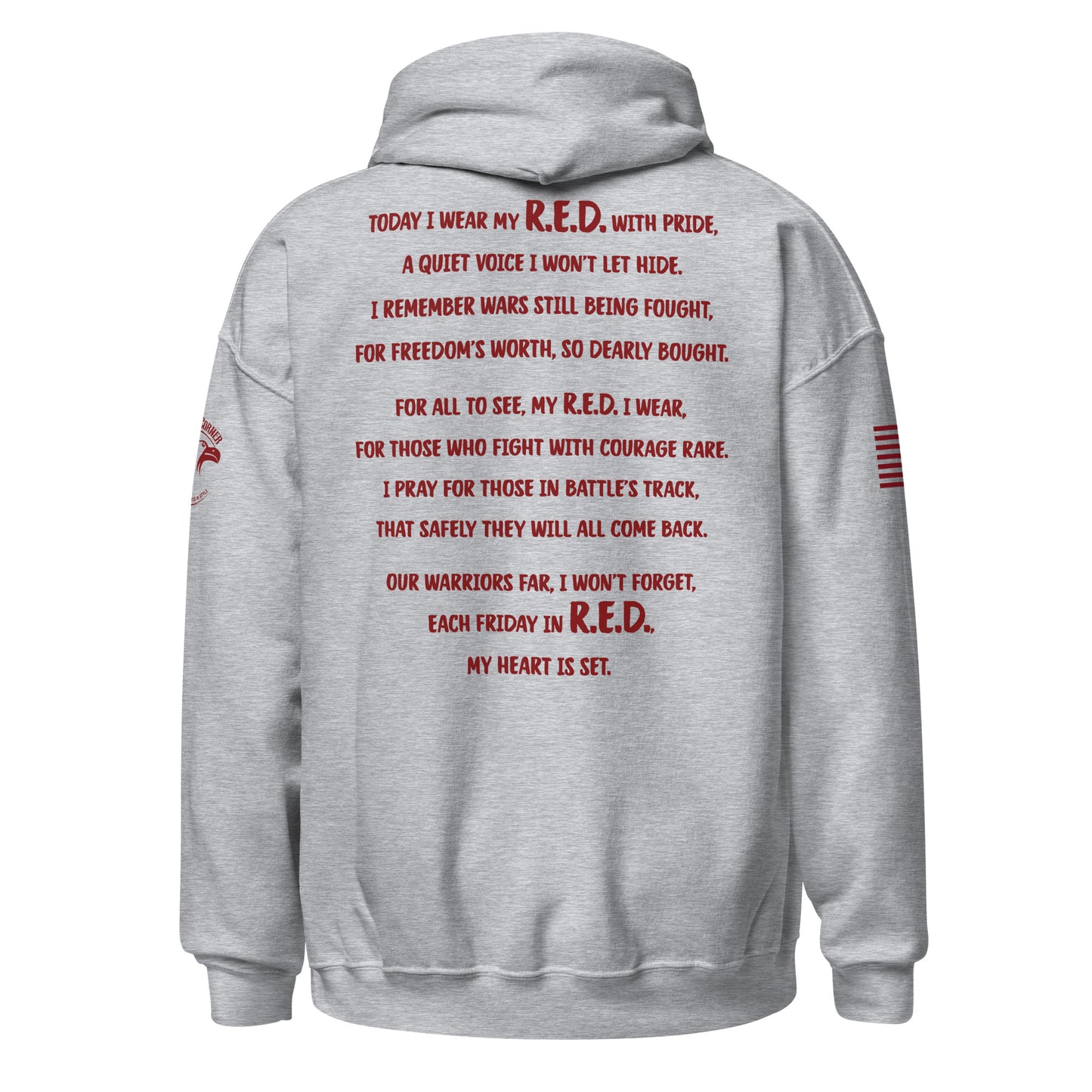 Unisex Hoodie "Courage wears R.E.D."