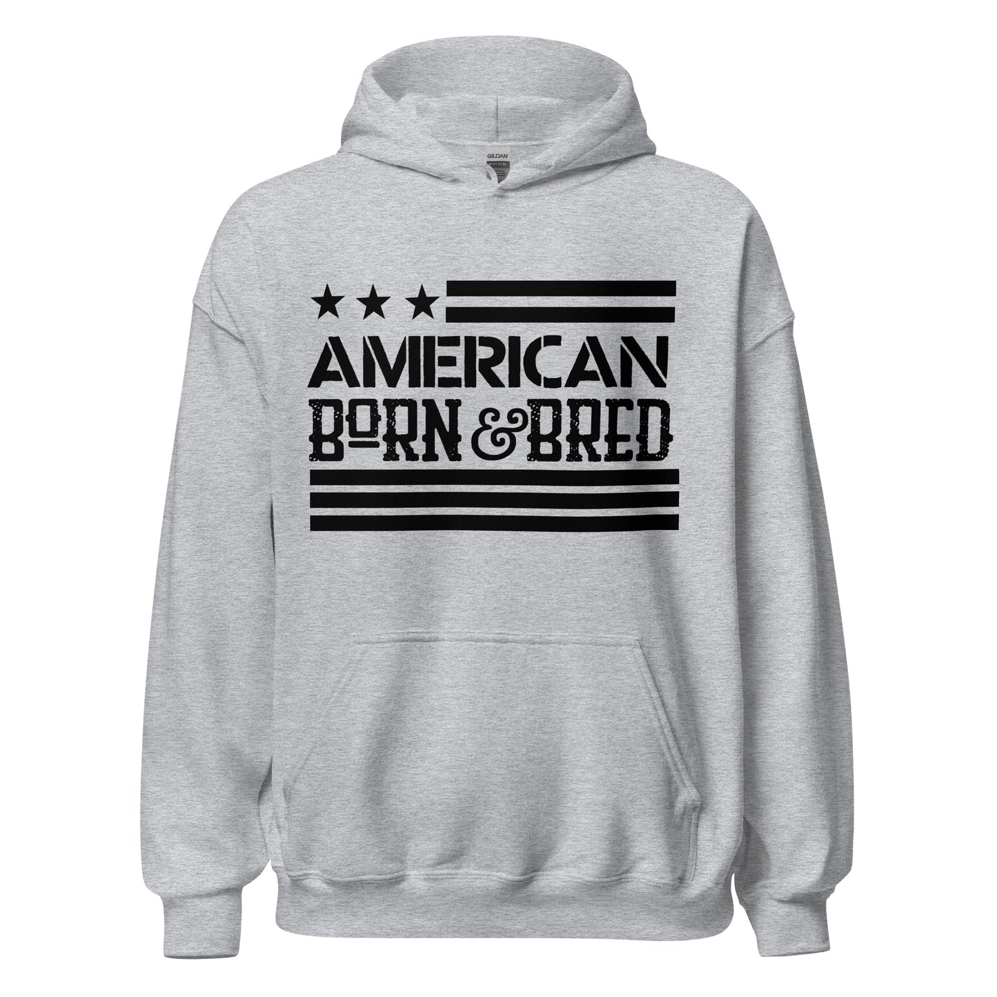 Patriotic Hoodie for Woman "American Born & Bred" H220013