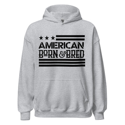 Patriotic Hoodie for Woman "American Born & Bred" H220013