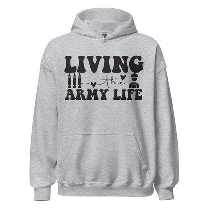 Patriotic Hoodie for Woman "Living the Army Life" H220024