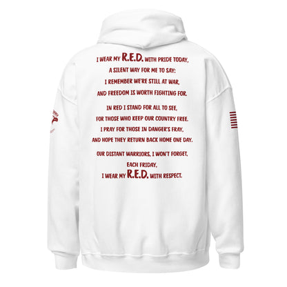 Unisex Hoodie "in R.E.D. we stand"