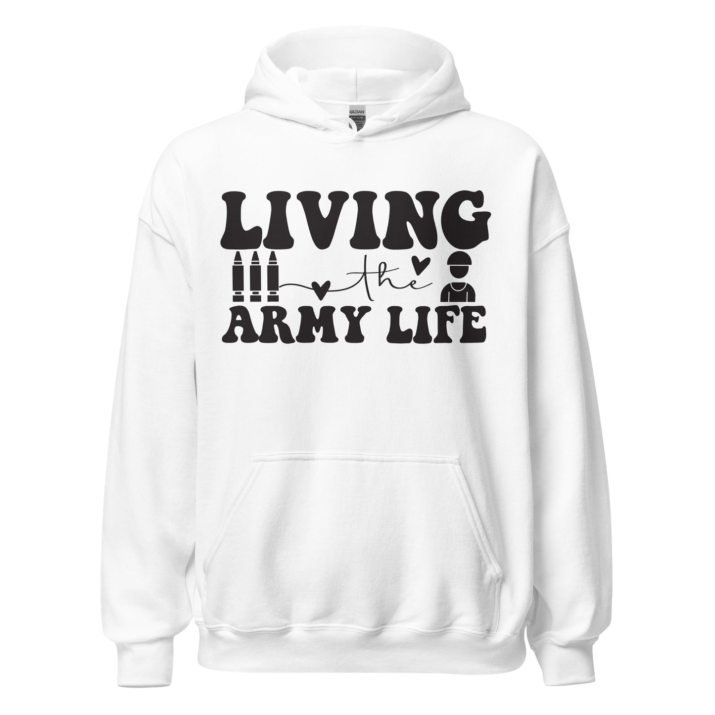 Patriotic Hoodie for Woman "Living the Army Life" H220024