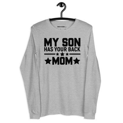 Patriotic Long Sleeve Tee Women "My Son has your Back" LS200010