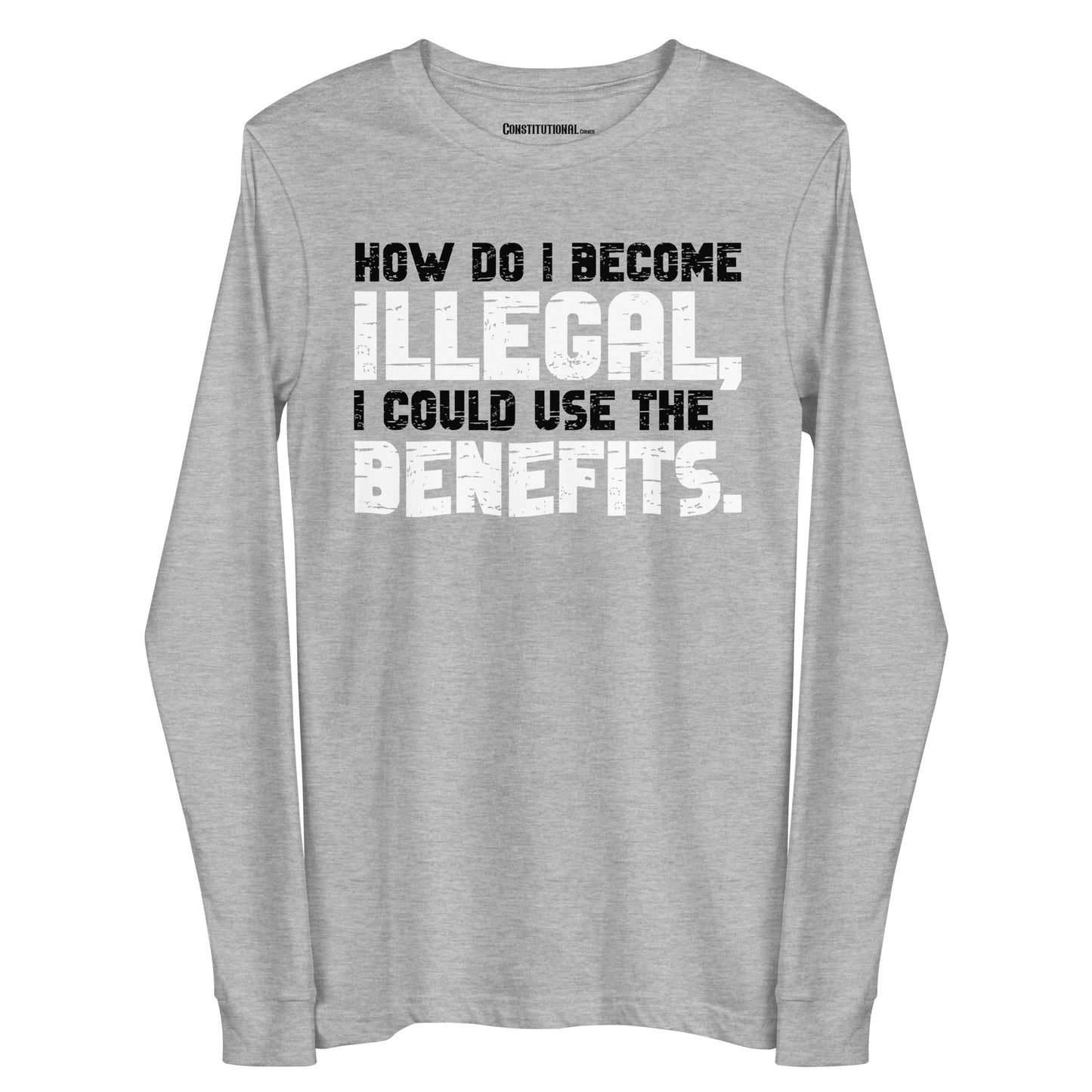 Men Long-Sleeved Shirt "Illegal Benefits"