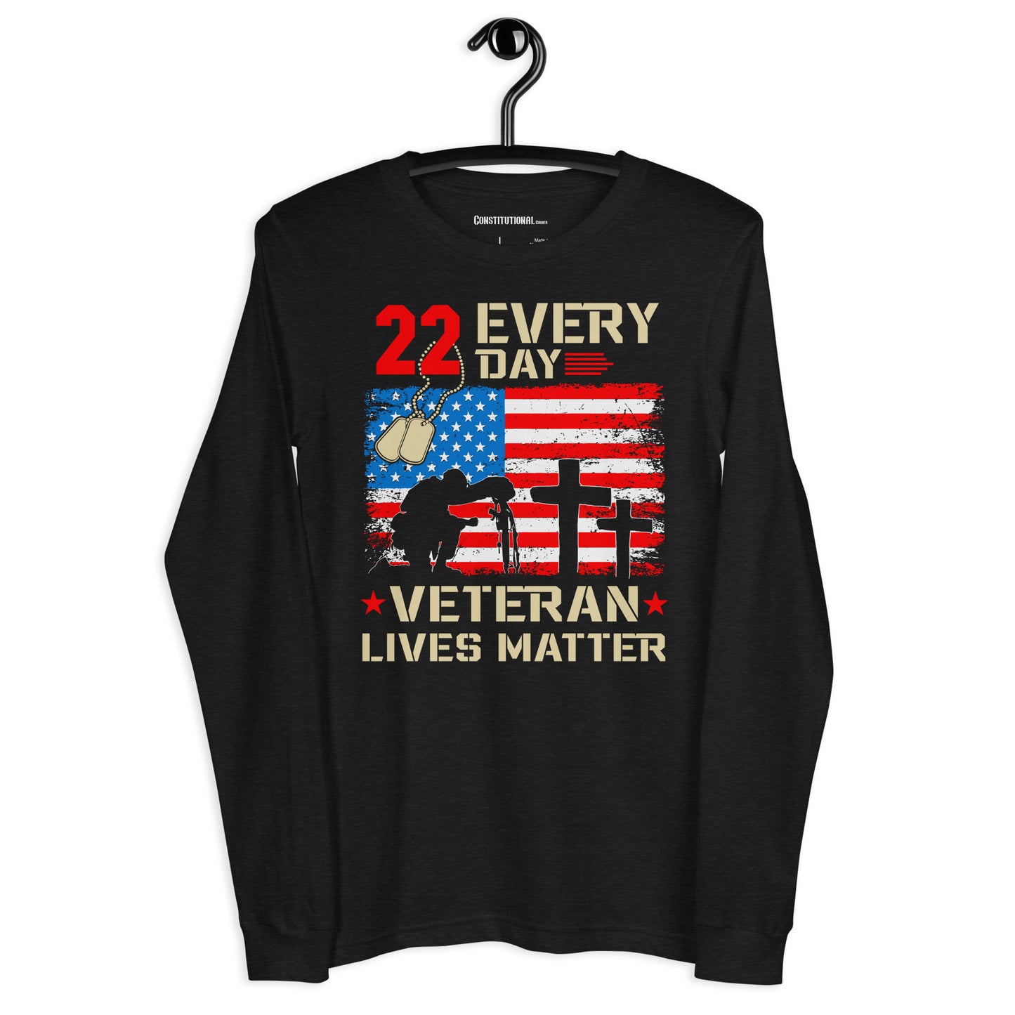 Patriotic Long Sleeve Tee Women "22 Every Day" LS200021