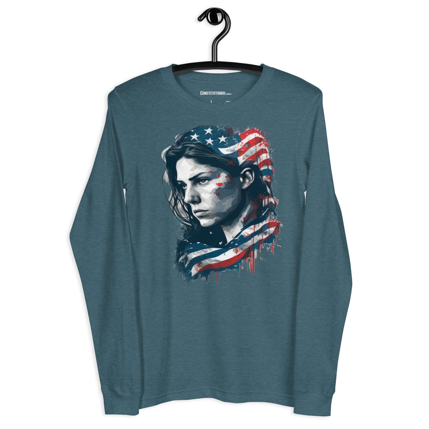 Patriotic Long Sleeve Tee Women "Patriotic Woman" LS200007