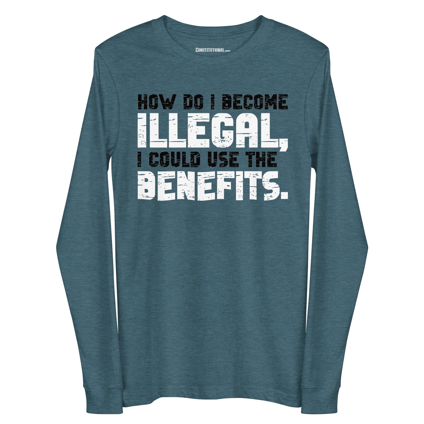 Men Long-Sleeved Shirt "Illegal Benefits"