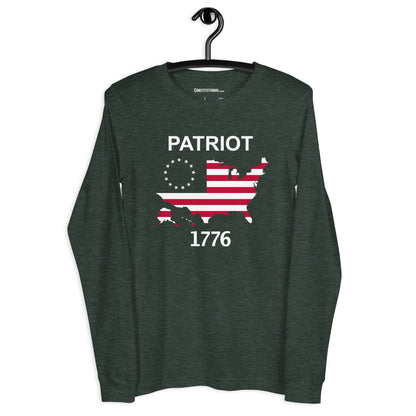 Patriotic Long Sleeve Tee Women "Patriot 1776" LS200013