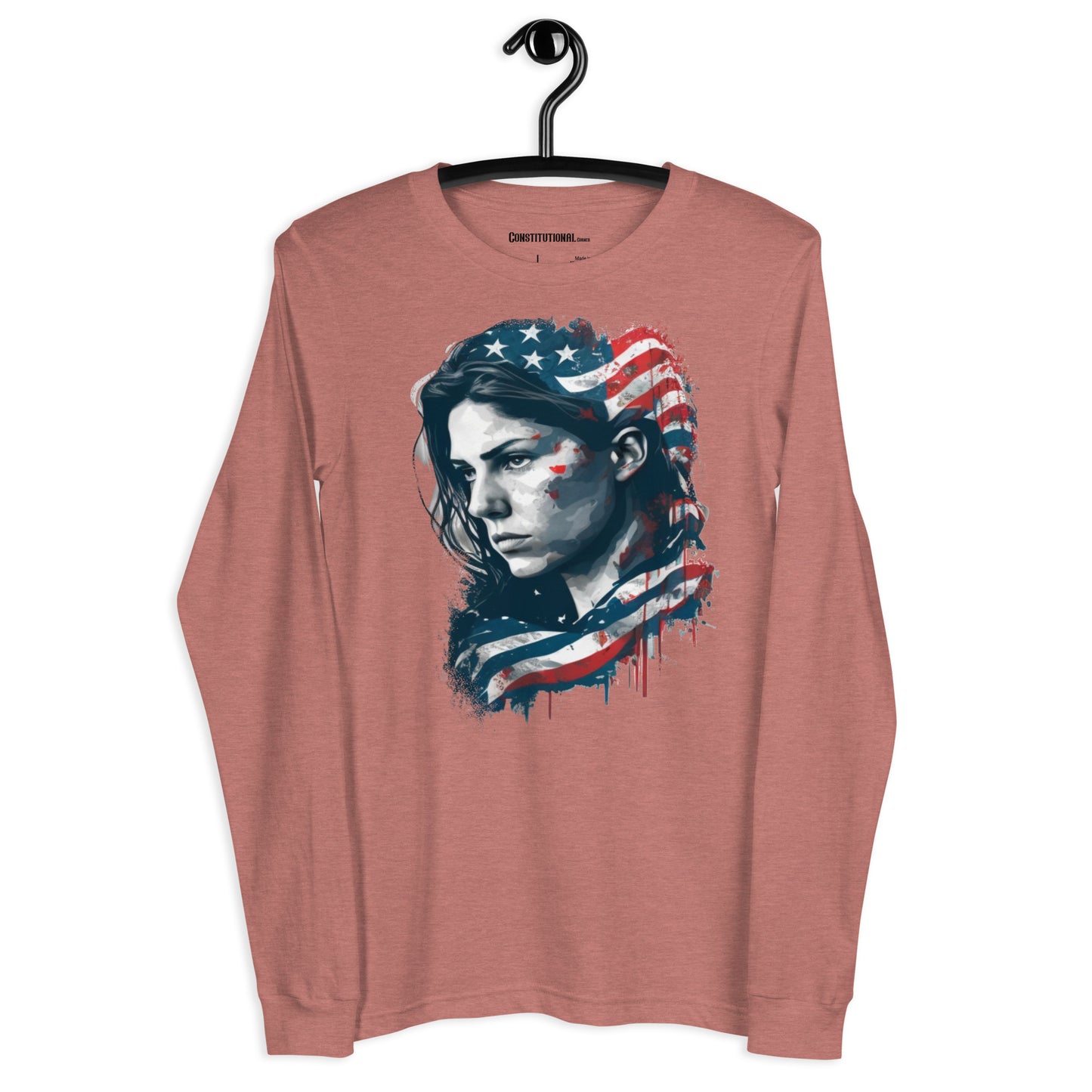 Patriotic Long Sleeve Tee Women "Patriotic Woman" LS200007