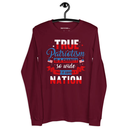 Patriotic Long Sleeve Tee Women "True Patriotism" LS200012