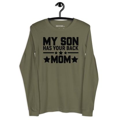 Patriotic Long Sleeve Tee Women "My Son has your Back" LS200010