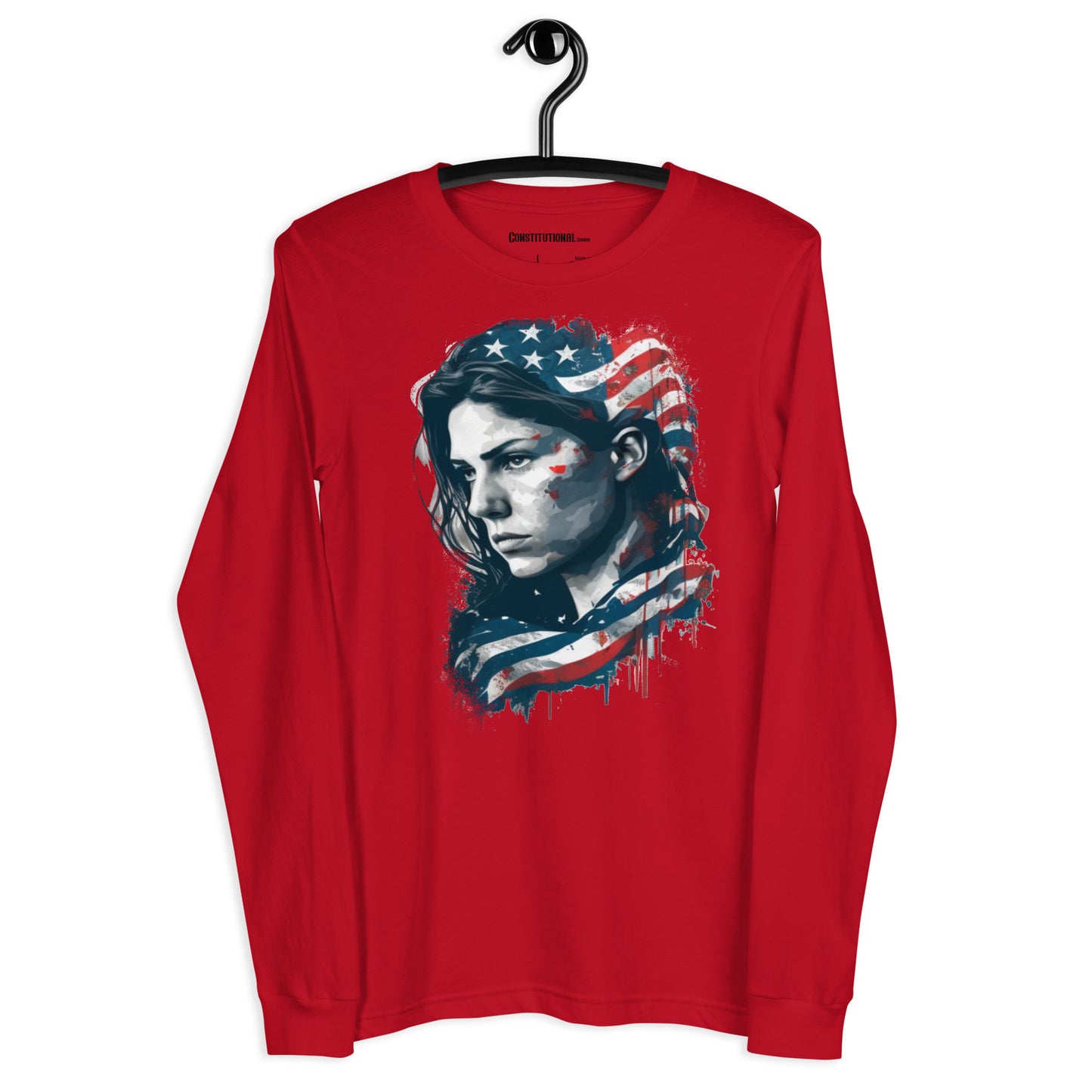 Patriotic Long Sleeve Tee Women "Patriotic Woman" LS200007