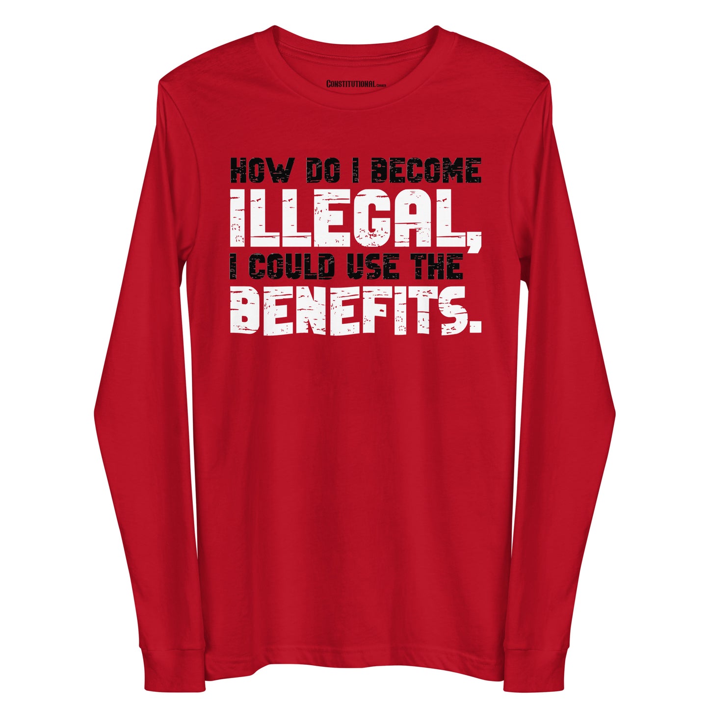 Men Long-Sleeved Shirt "Illegal Benefits"