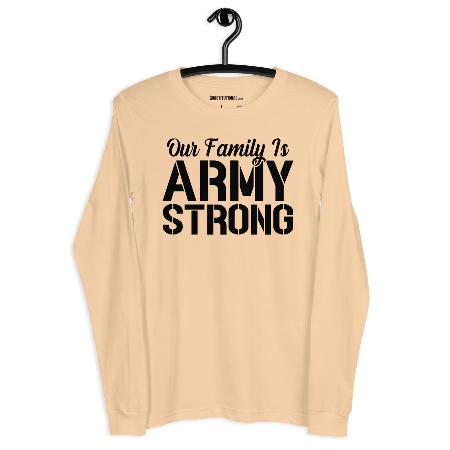 Patriotic Long Sleeve Tee Women "Our Family is Army Strong" LS200005