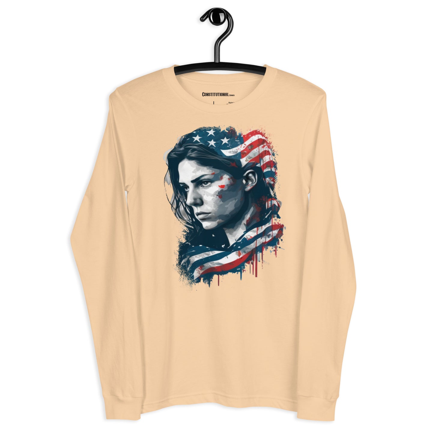 Patriotic Long Sleeve Tee Women "Patriotic Woman" LS200007