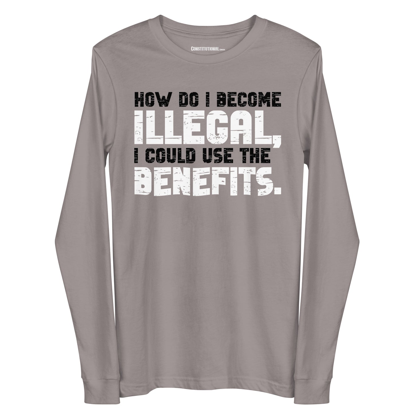 Men Long-Sleeved Shirt "Illegal Benefits"