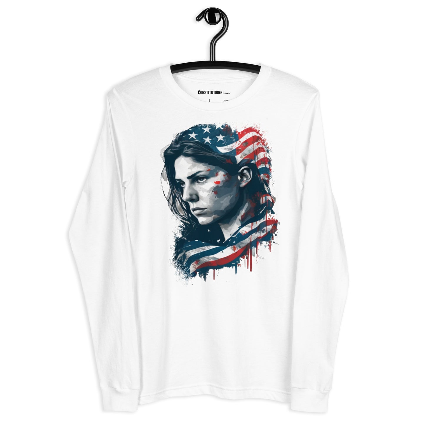 Patriotic Long Sleeve Tee Women "Patriotic Woman" LS200007