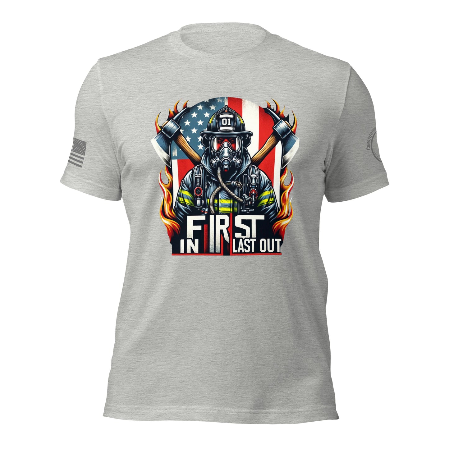 Unisex t-shirt "First In Last Out"