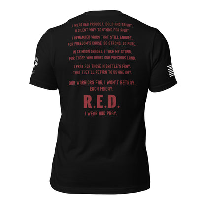 Unisex t-shirt "R.E.D. on Fridays"