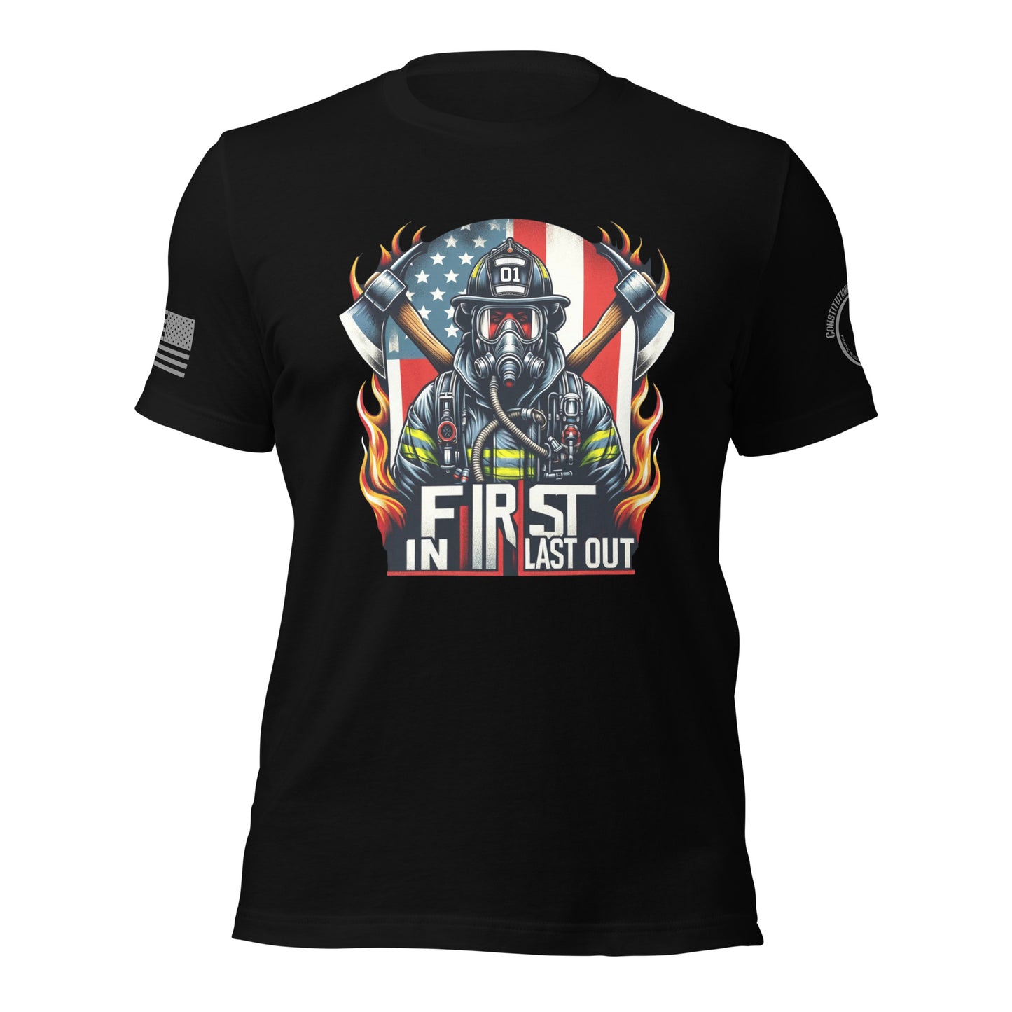 Unisex t-shirt "First In Last Out"