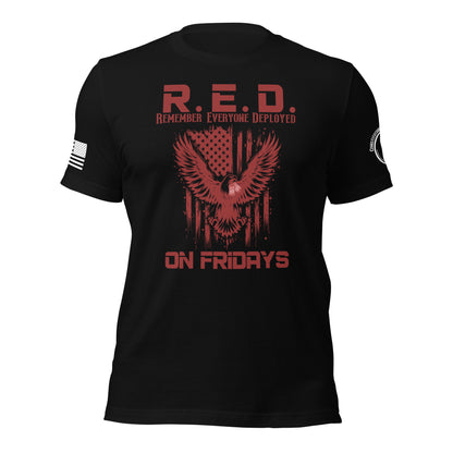 Unisex t-shirt "R.E.D. on Fridays"