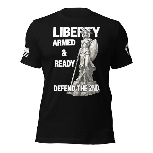 Unisex t-shirt "Liberty Armed and Ready"