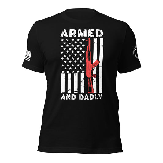 Men's t-shirt "Armed and Dadly"