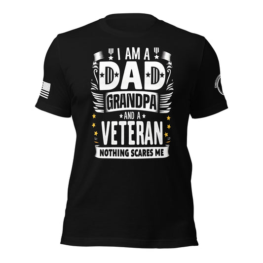 Men's t-shirt "Dad, Grandpa and Veteran"