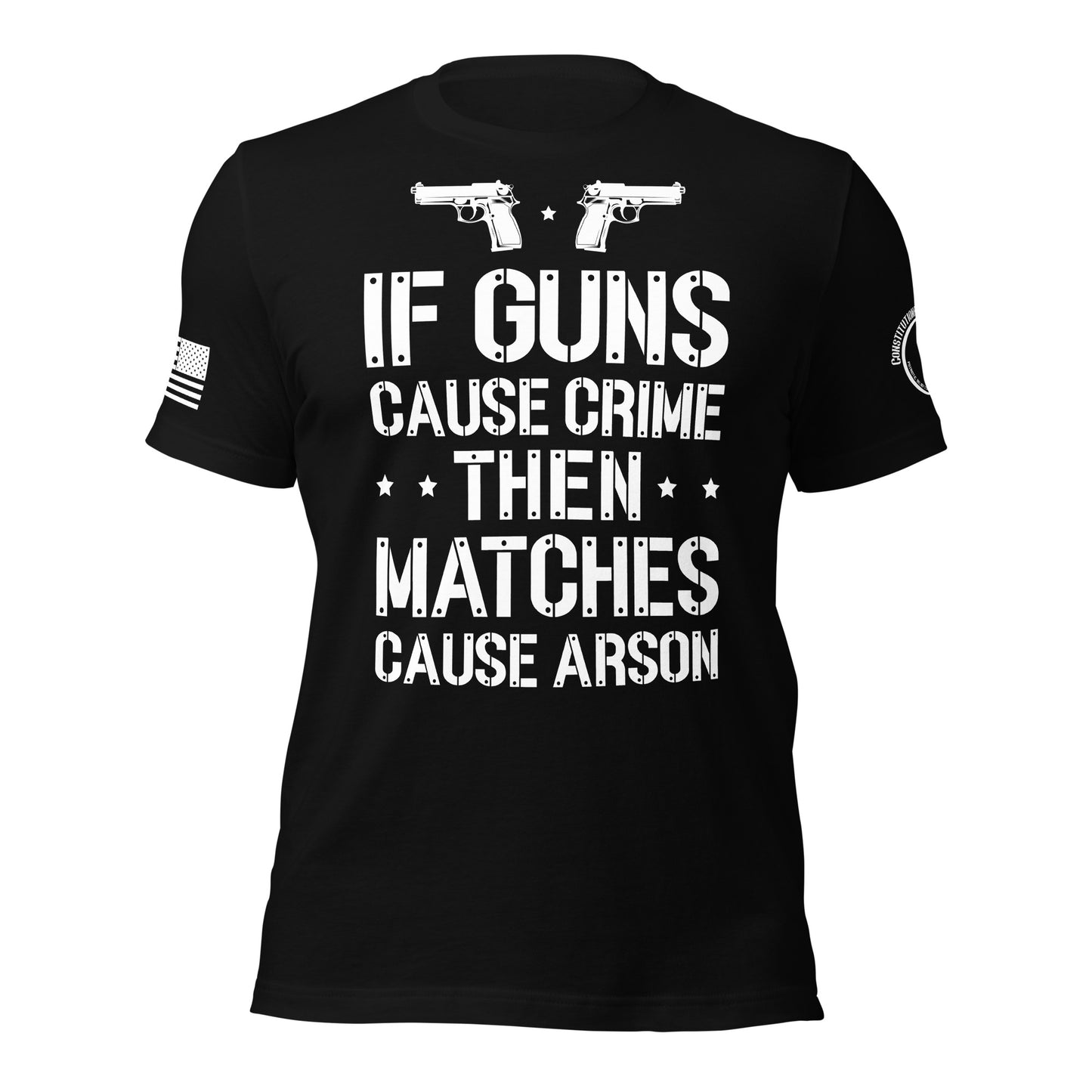 Unisex t-shirt "If Guns cause Crime"