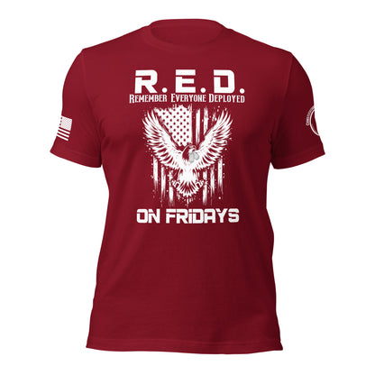 Unisex t-shirt "R.E.D. On Fridays"