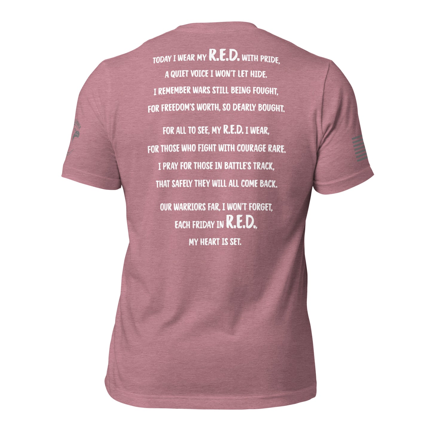 Unisex t-shirt "In R.E.D. We Stand"