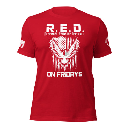 Unisex t-shirt "R.E.D. On Fridays"