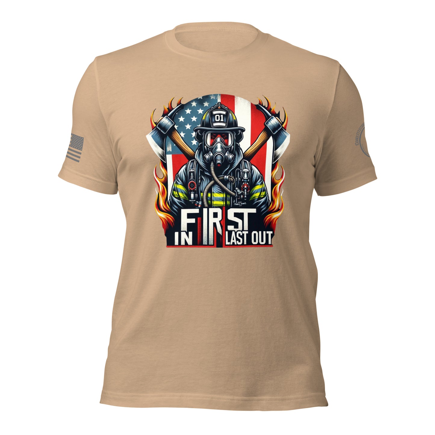 Unisex t-shirt "First In Last Out"