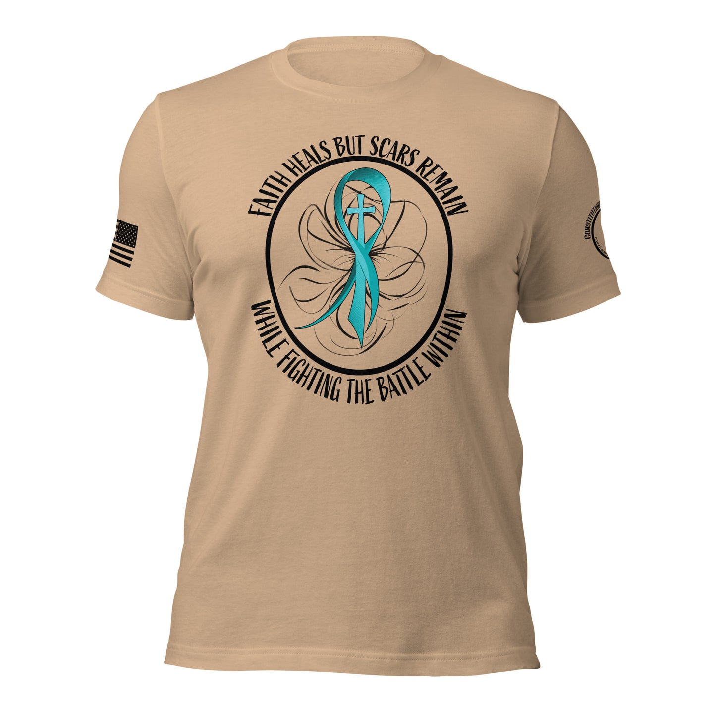 Unisex t-shirt "PTSD - Faith heals"