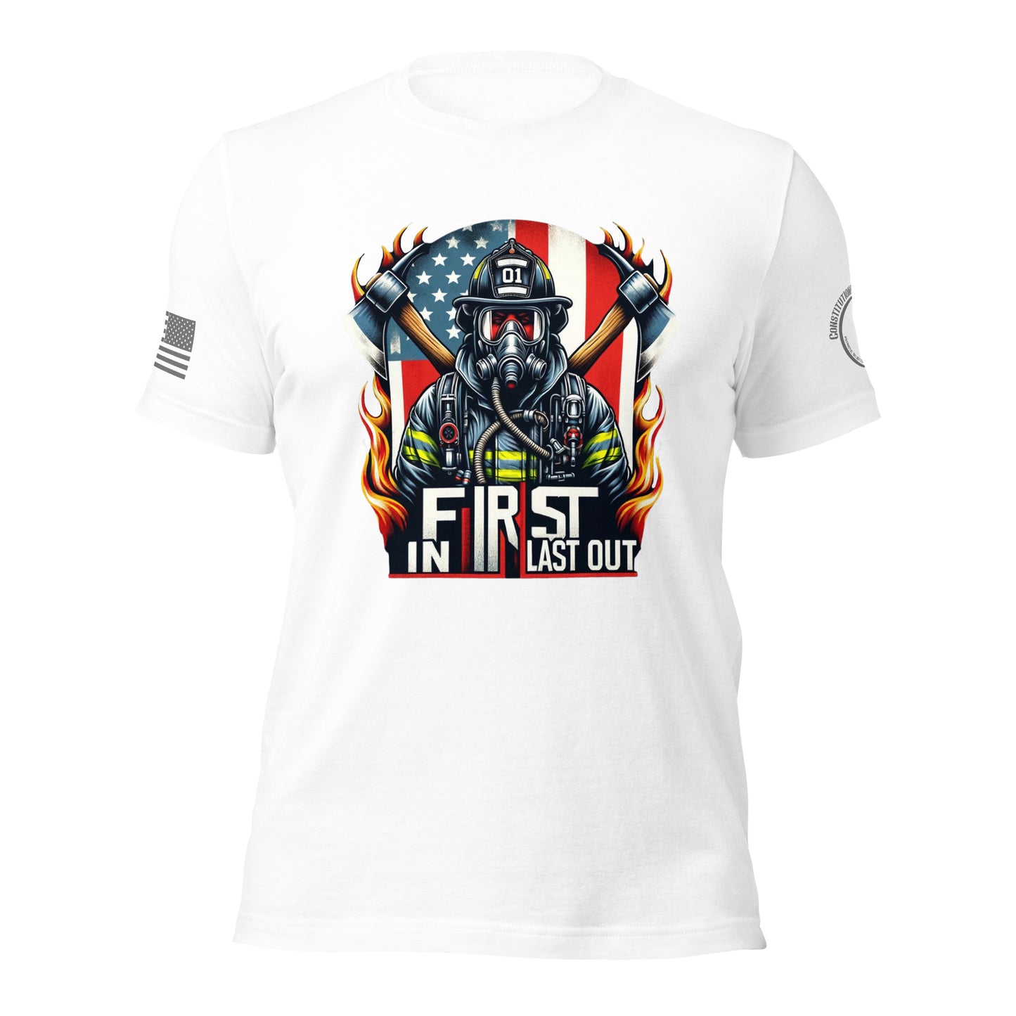 Unisex t-shirt "First In Last Out"