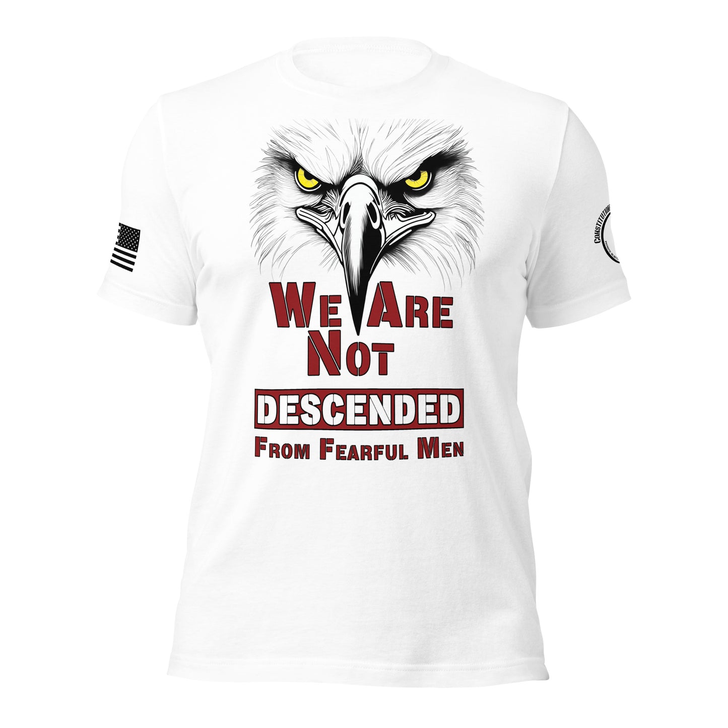 Unisex t-shirt "not descended from fearful men"