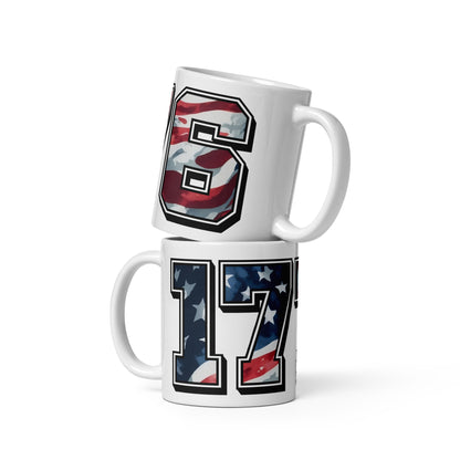 Patriotic Ceramic Mug White "1776" M830002