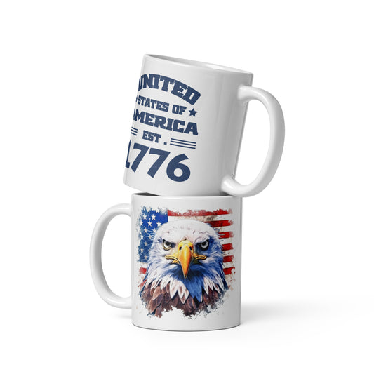 Patriotic Ceramic Mug White "United States Of America EST. 1776" M830008