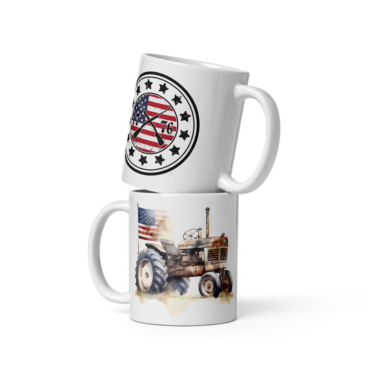 Patriotic Ceramic Mug White "American Farmer" M830013