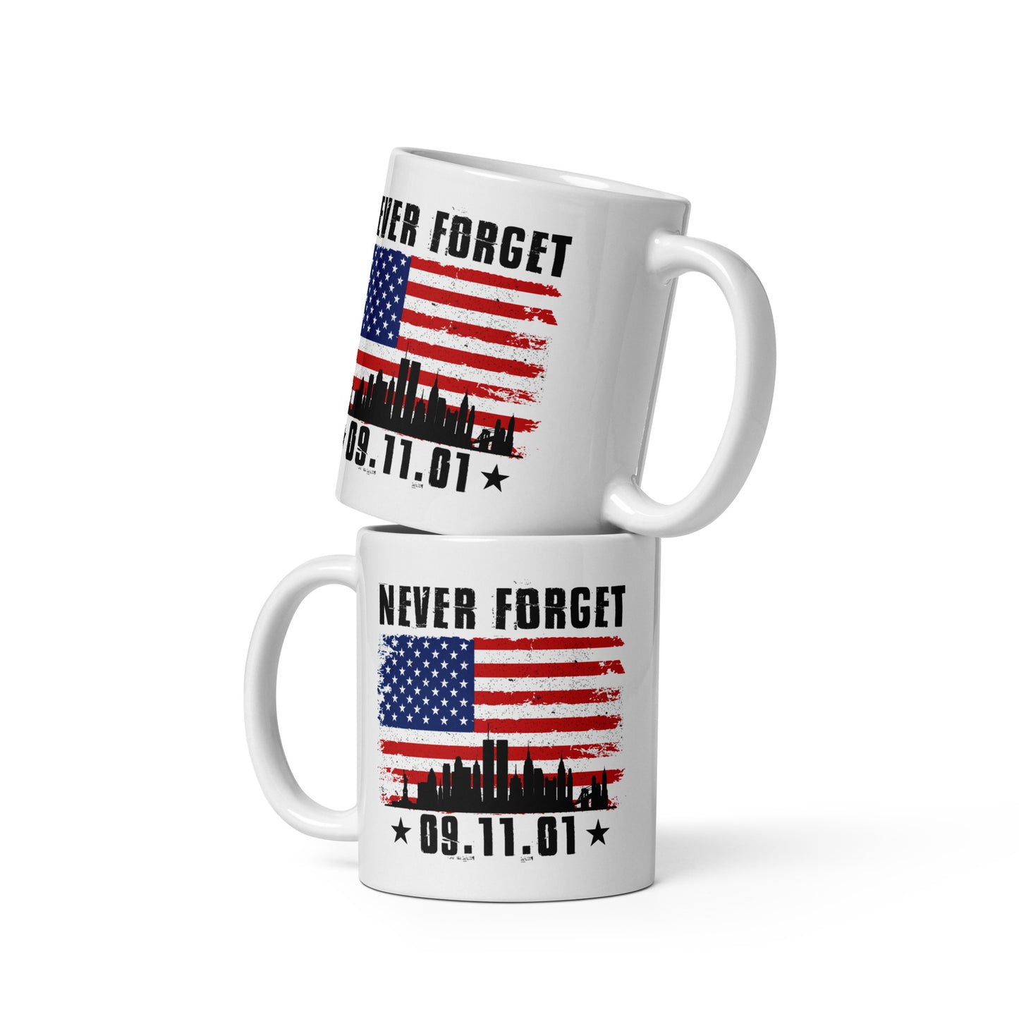 Patriotic Ceramic Mug White "Never Forget 09.11.01" M830018