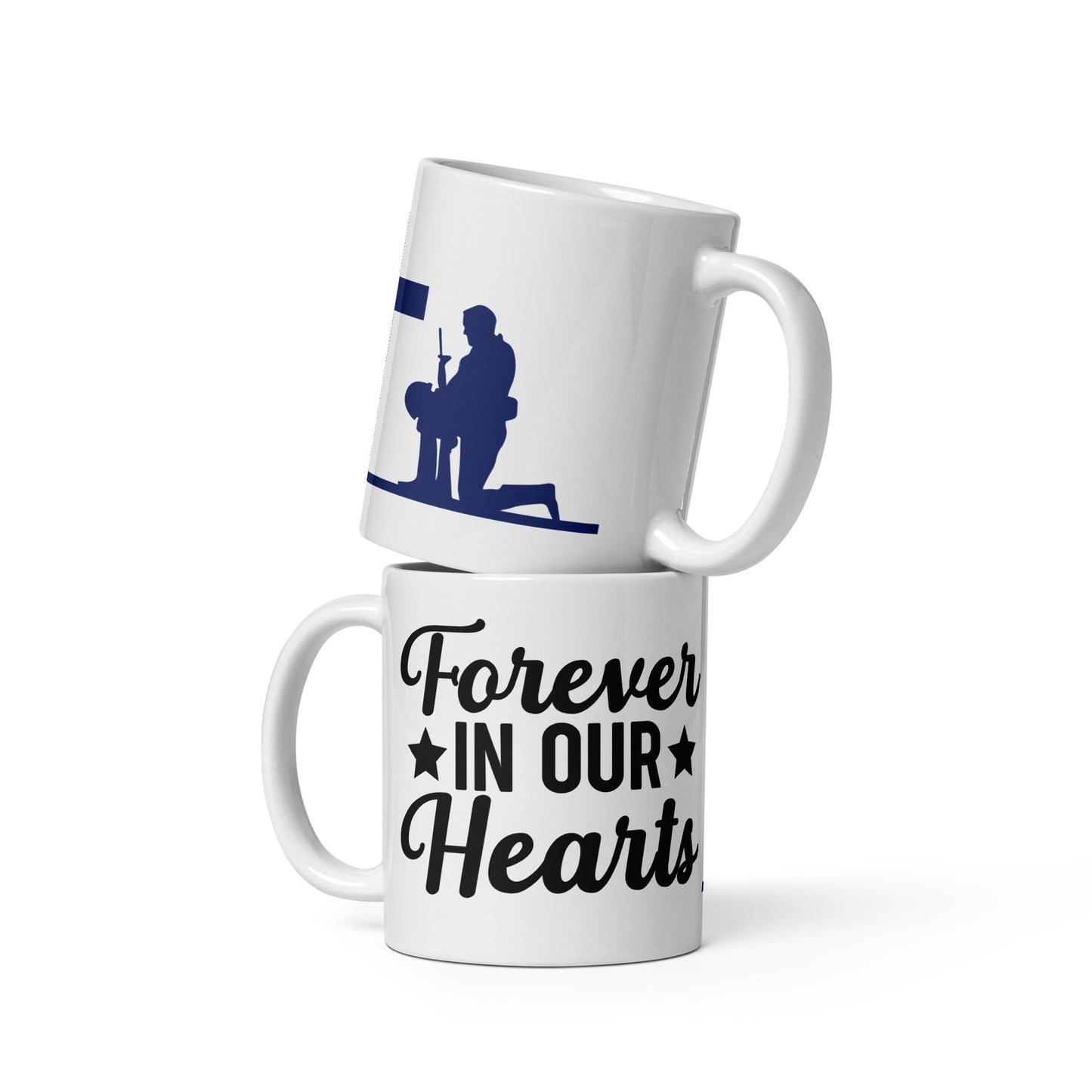 Patriotic Ceramic Mug White "Forever in Our Hearts" M830020