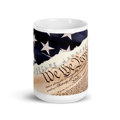 Patriotic Ceramic Mug White "We The People" M830005