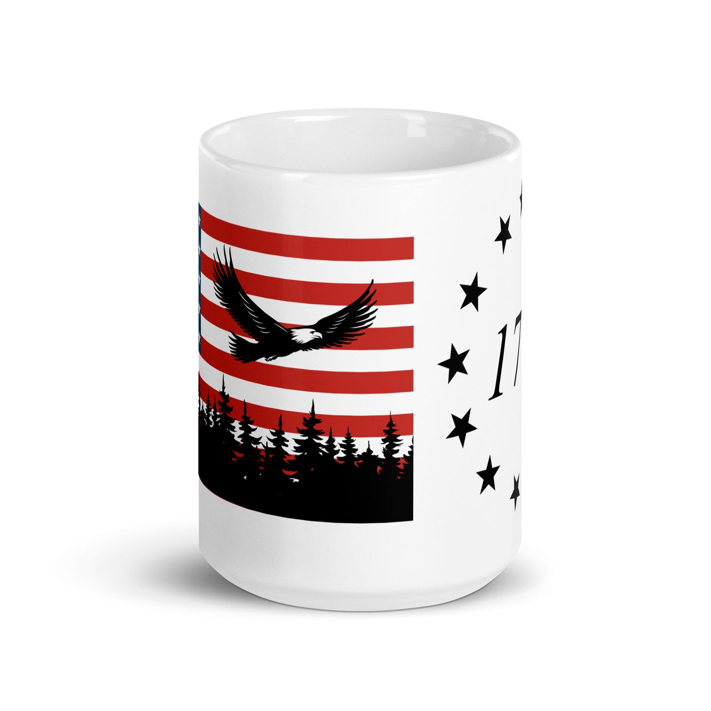 Patriotic Ceramic Mug White "1776 America" M830011