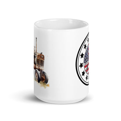 Patriotic Ceramic Mug White "American Farmer" M830013