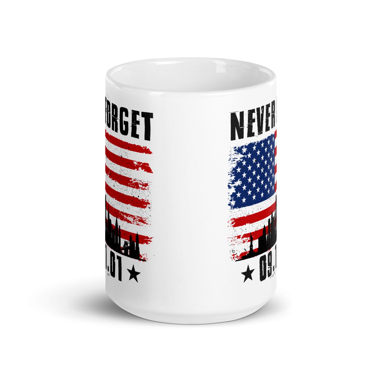 Patriotic Ceramic Mug White "Never Forget 09.11.01" M830018