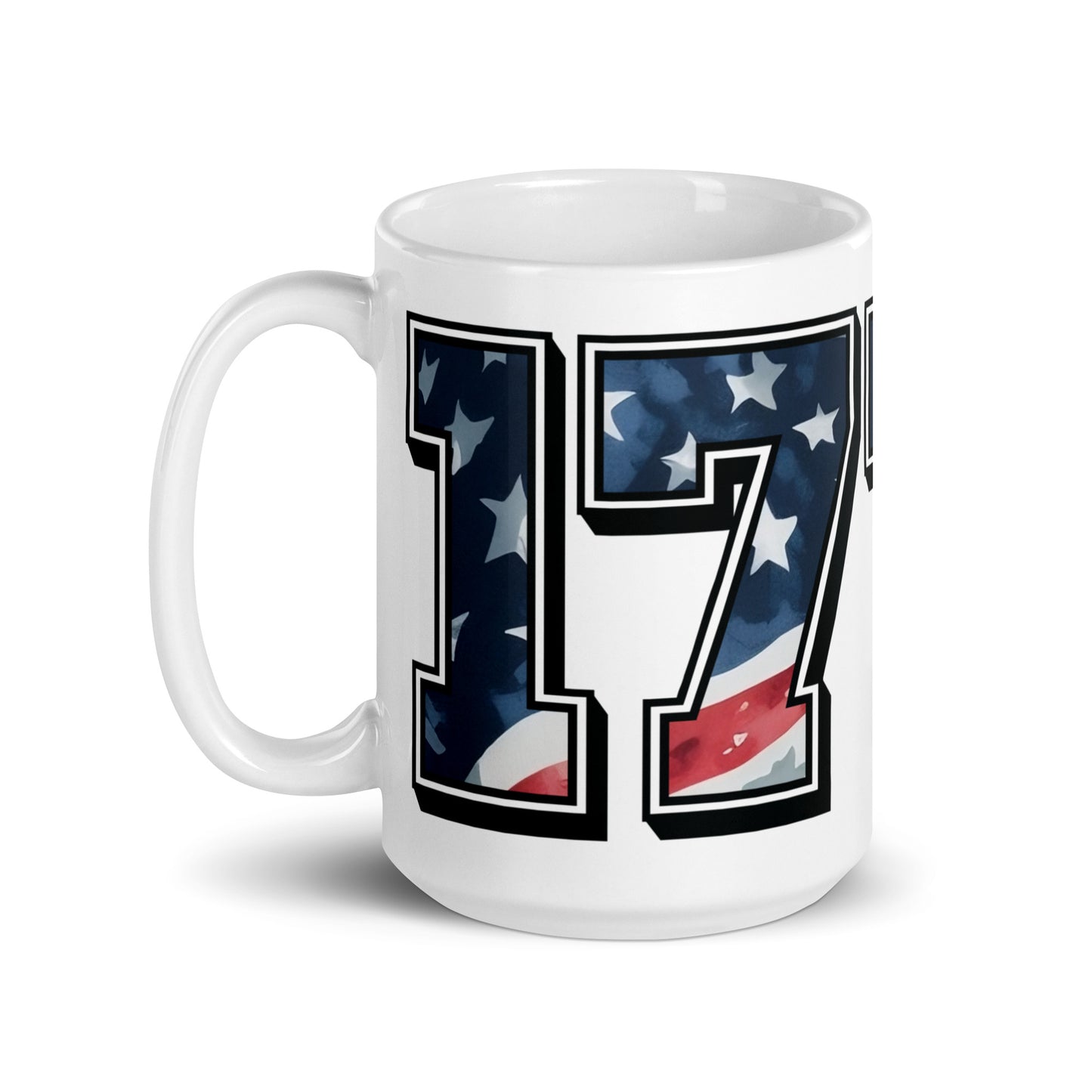 Patriotic Ceramic Mug White "1776" M830002