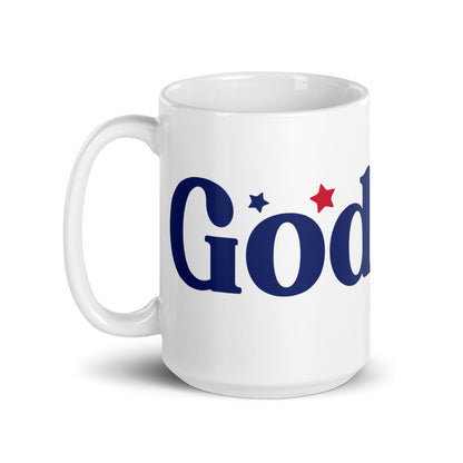 Patriotic Ceramic Mug White "God Bless America" M830003