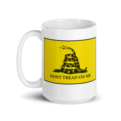 Patriotic Ceramic Mug White "Dont Tread On Me" M830006