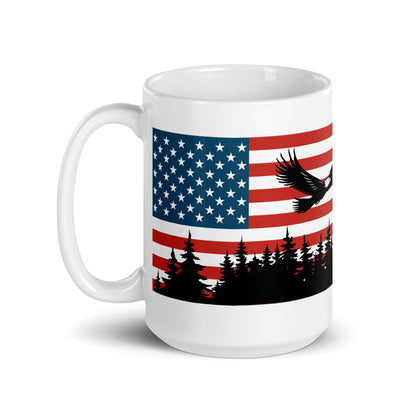 Patriotic Ceramic Mug White "1776 America" M830011